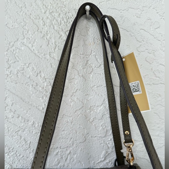 MICHAEL Michael Kors Eva Large Signature Logo Stripe Tote Shoulder Bag Brown - Picture 9 of 16